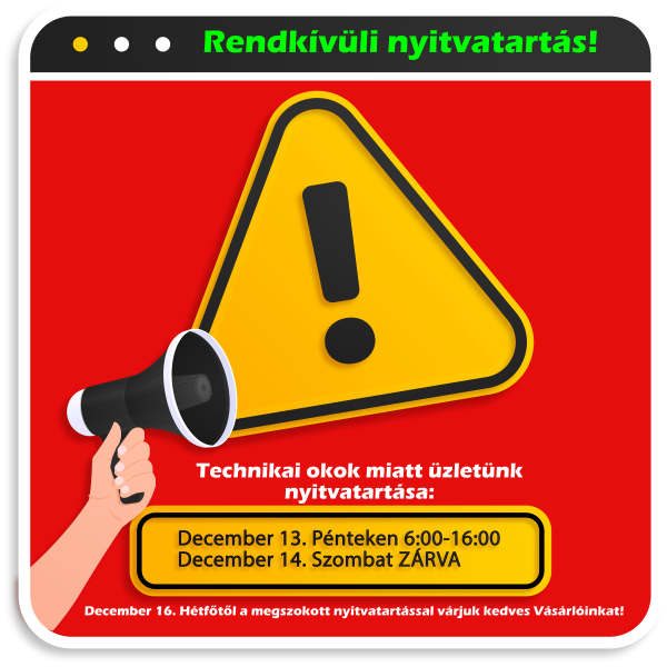 rendkivuli nyitvataras